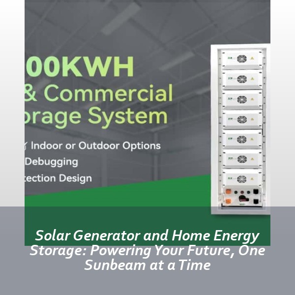 Solar Generator and Home Energy Storage: Powering Your Future, One Sunbeam at a Time